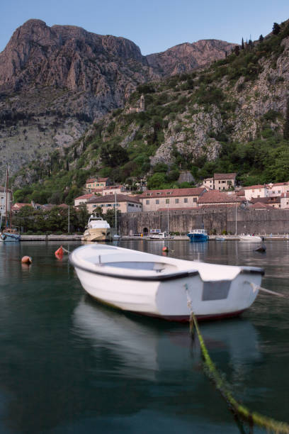 istock Boat floating in the harbour in Kotor 1127249549