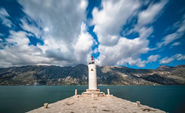 istock Lighthouse on island in Kotor Bay 1127249554