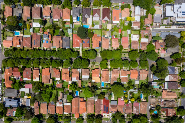 istock Sydney Suburb overhead perspective roof tops 1127251603