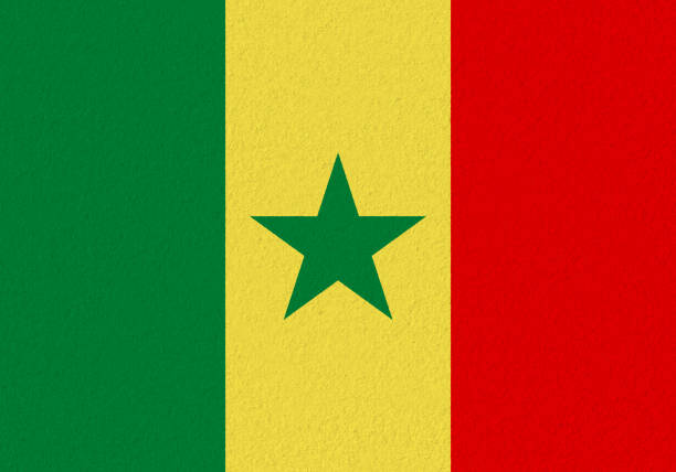 senegal-papier-flagge - senegal flag dirty africa stock-grafiken, -clipart, -cartoons und -symbole