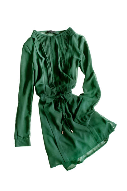 istock Green dress isolated 1127255912