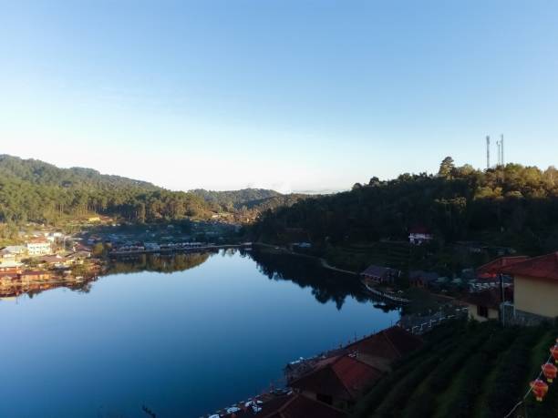 istock Ponds and villages and beautiful views 1127258166