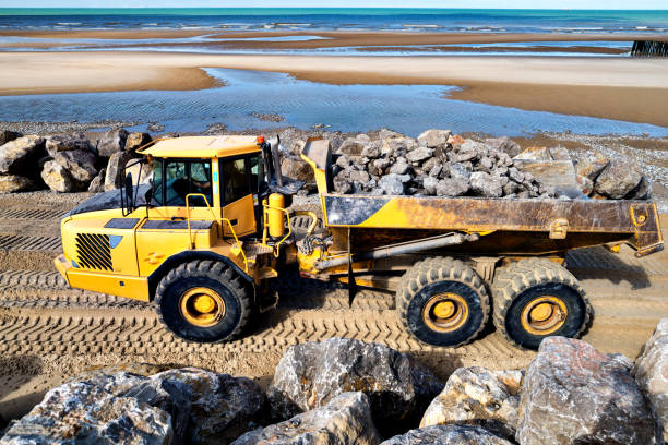 istock dumper truck in action 1127258365