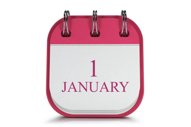 istock Colorful Calendar On White 1127259240