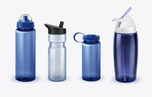 istock Vector illustration of sport water bottles set various shapes and size isolated on background 1127260787