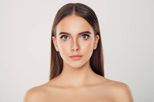 istock Beautiful woman with natural soft make-up 1127262756