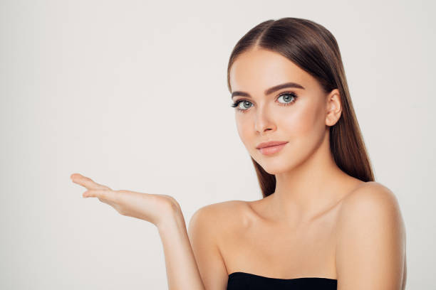istock Beautiful woman with natural soft make-up 1127262814