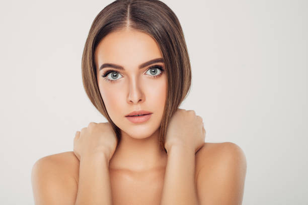istock Beautiful woman with natural soft make-up 1127262902