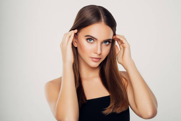 istock Beautiful woman with natural soft make-up 1127262949