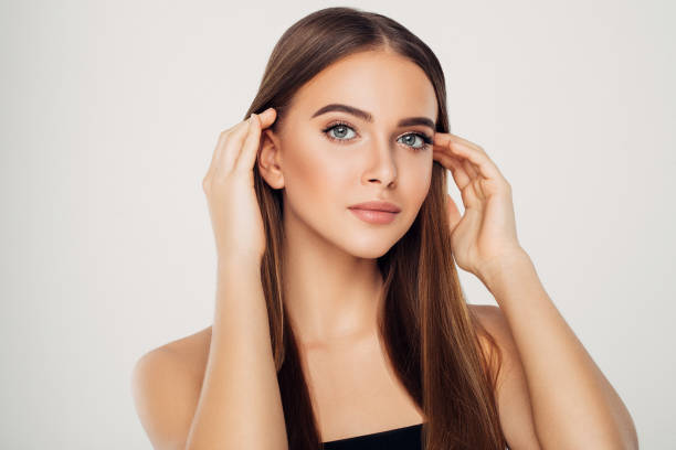 istock Beautiful woman with natural soft make-up 1127262977