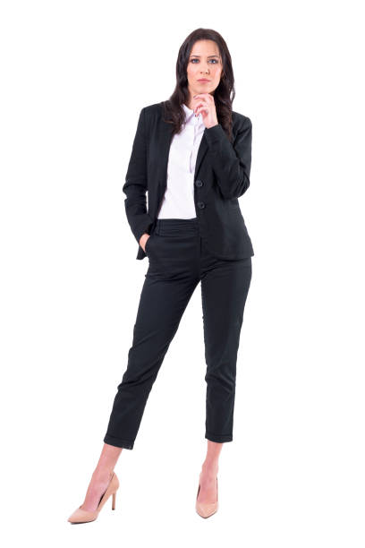 istock Authoritative successful female business entrepreneur looking at camera 1127264416