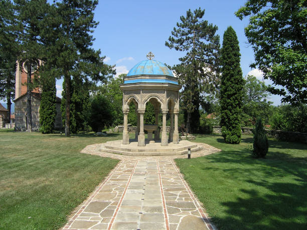 istock Pavilion in the monastery surroundings 1127265568