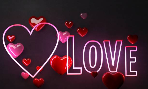 istock a neon light heart and love for valentine's day, 3d renderimng 1127267036