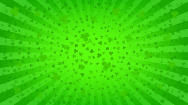 день святого патрика яркий фон - st patricks day backgrounds clover leaf stock illustrations