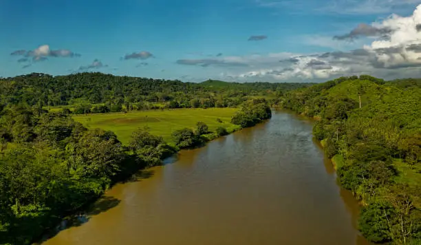Costa Rica landscapes - beautiful nature - Boca Tapada, river Rio San Carlos.