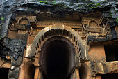 istock General view of the Chaitya, view from West, Circa 150 B.C. Bhaja caves, Pune district, Maharashtra India 1127267857