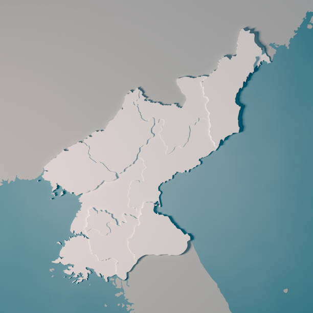 istock North Korea Country Map Administrative Divisions 3D Render 1127270105