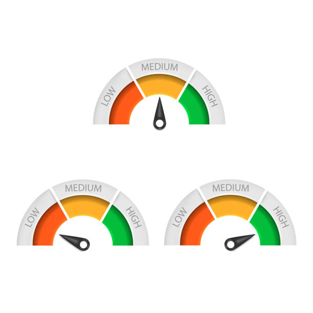 значок спидометра изолирован на белом фоне. векторная иллюстрация. - instrument of measurement quality control measuring comparison stock illustrations