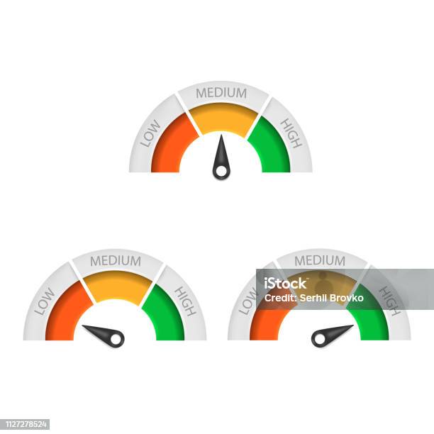 Speedometer Icon Isolated On White Background Vector Illustration Stock Illustration - Download Image Now