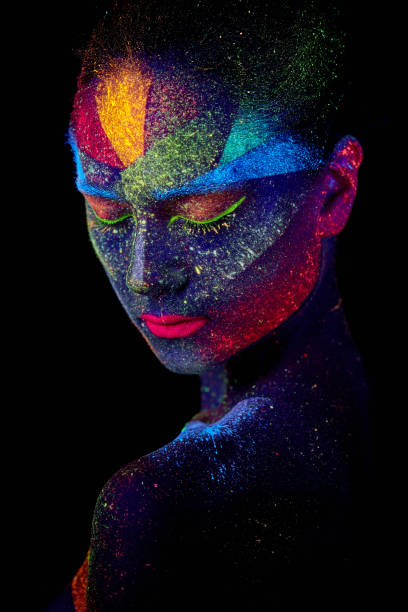 istock Close up UV abstract portrait 1127278972