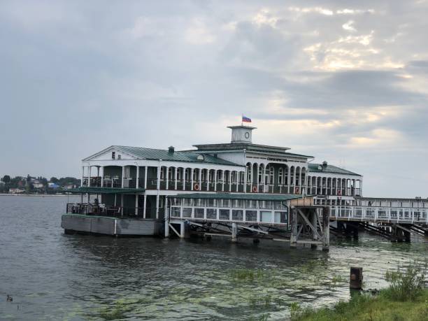 istock The old pier on the Volga River, Russia 1127278975