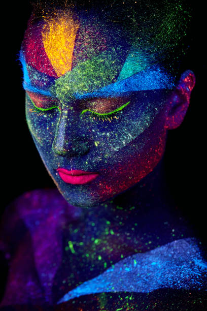 istock Close up UV abstract portrait 1127278986
