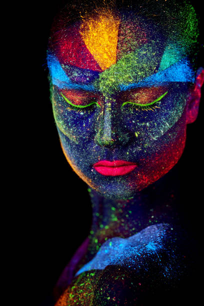 istock Close up UV abstract portrait 1127278988