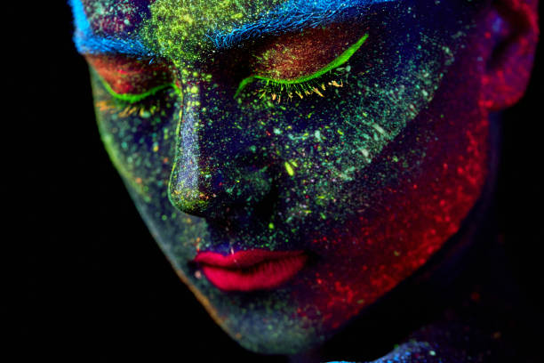 istock Close up UV abstract portrait 1127279502