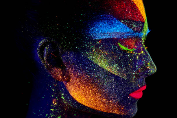 istock Close up UV abstract portrait 1127279540