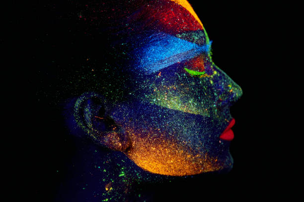 istock Close up UV abstract portrait 1127279569