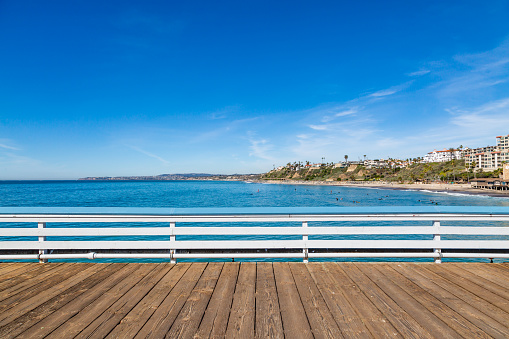 Looking out over the ocean from San Clemente Pier, California