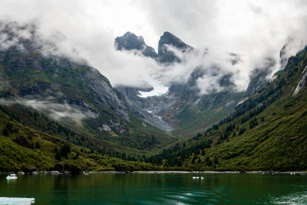 A view of the mountains near Petersburg Borough Alaska from the Inside Passage