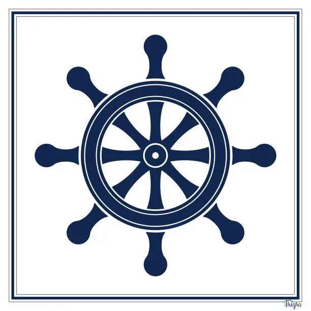 Vector illustration of Ship's Wheel