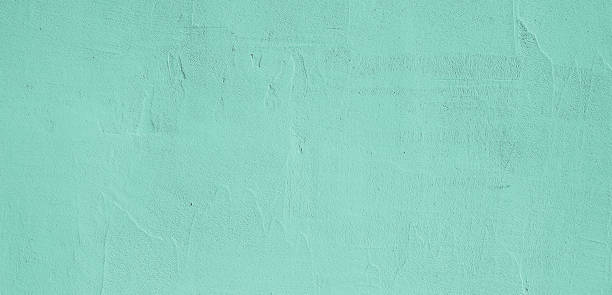 grunge decorative light green intonaco wall texture. - teal color foto e immagini stock