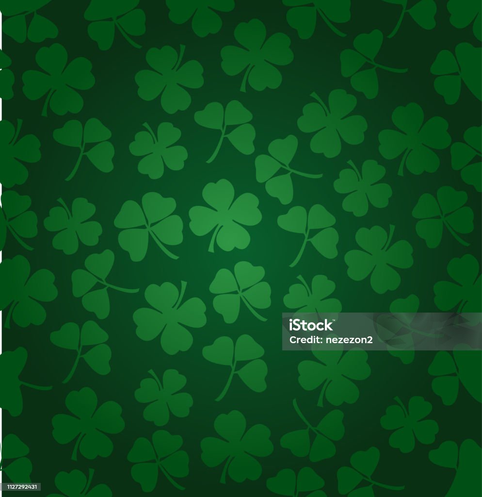 St. Patricks Tag Vektor Hintergrund mit Kleeblatt - Lizenzfrei Saint Patricks-Tag Vektorgrafik