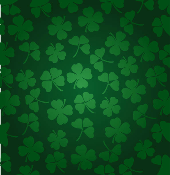 St. Patrick's day vector background with shamrock vector art illustration