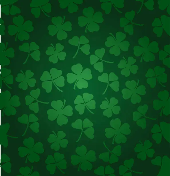 Vector illustration of St. Patrick's day vector background with shamrock