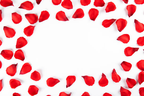 istock Beautiful bright red rose petals, romantic gesture, background. Happy valentines day oliday sales concept. 1127297330