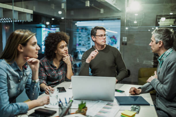 istock Business talk in the office! 1127299158