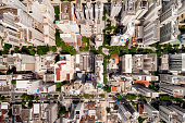 Top View of Skyscrapers at city