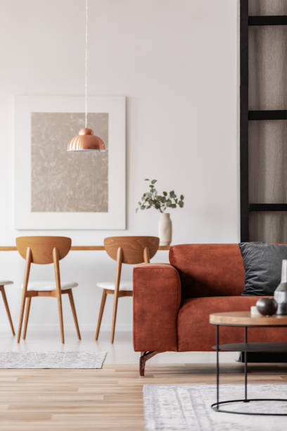 istock Open plan studio apartment with living and dining area 1127299959