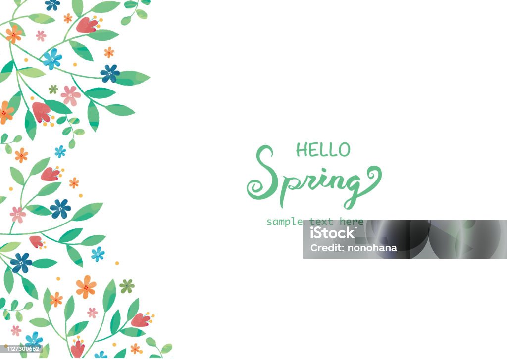 Fun Spring Frame Spring Frame Set Stock Illustration - Download Image Now - Banner ...