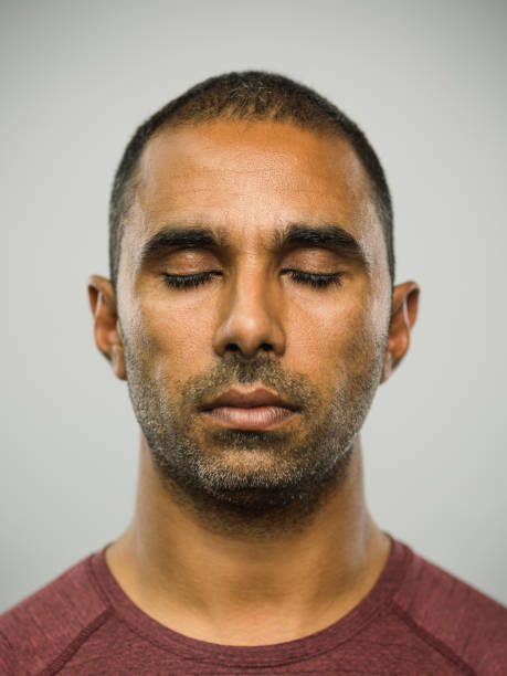 istock Real pakistani man with blank expression and eyes closed 1127301722