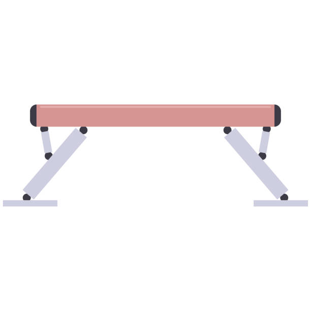 Cartoon Of The Gymnastics Beam Illustrations, Royalty-Free Vector