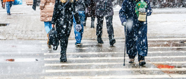 istock Winter City Slippery Sidewalk 1127309003
