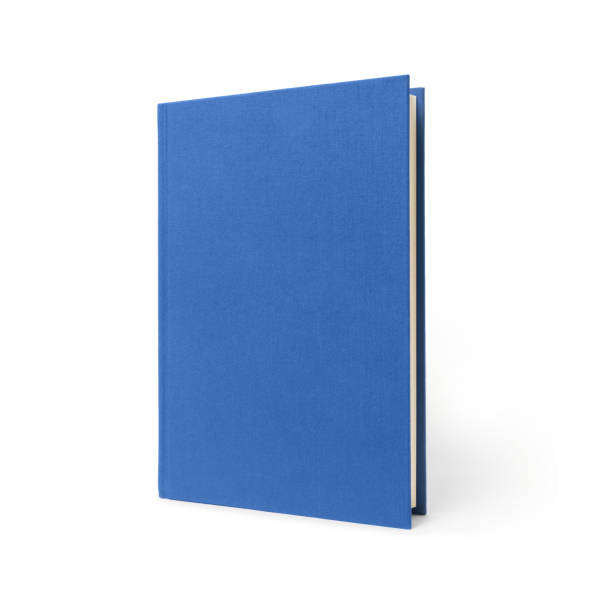 istock Blue standing hardcover book isolated, perspective view. 1127309382