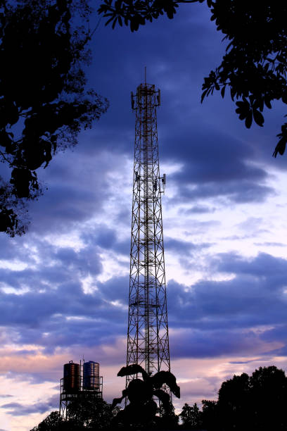 istock Communications, Telecommunication, Cellular tower with antennas or 3G 4G network telephone cellsite. 1127315805