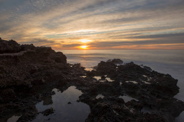 istock The coast at dawn in long exposure, Oropesa 1127317838