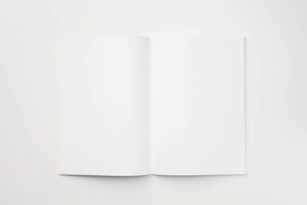 istock Top view of blank notebook on white background 1127320615