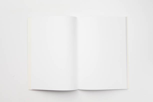 istock Top view of blank notebook on white background 1127320619